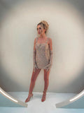 Champagne Sparkle Mini Dress pre order